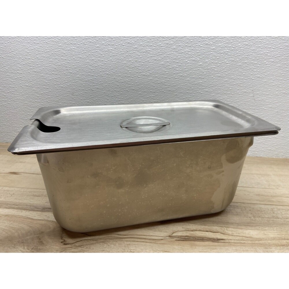 Syscoware Food Pan Stainless Steel Professional Cookware  With Sloted Lid 6.1 Qt